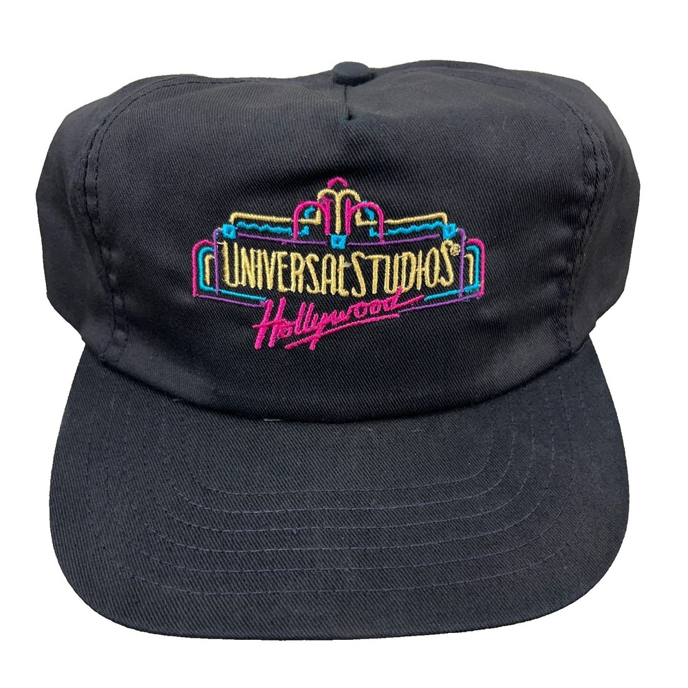 Vintage Universal Studios Hollywood Hat Cap Strap Back 80s Neon Lights USA Made